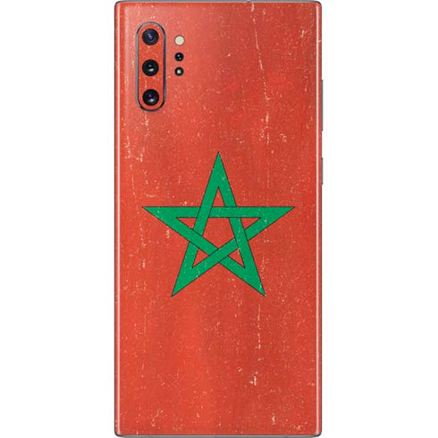 Morocco Flag Distressed Galaxy Note 10 Plus Skin